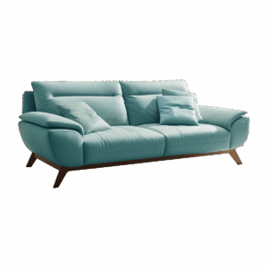 Leather Sofa with Tufted Back